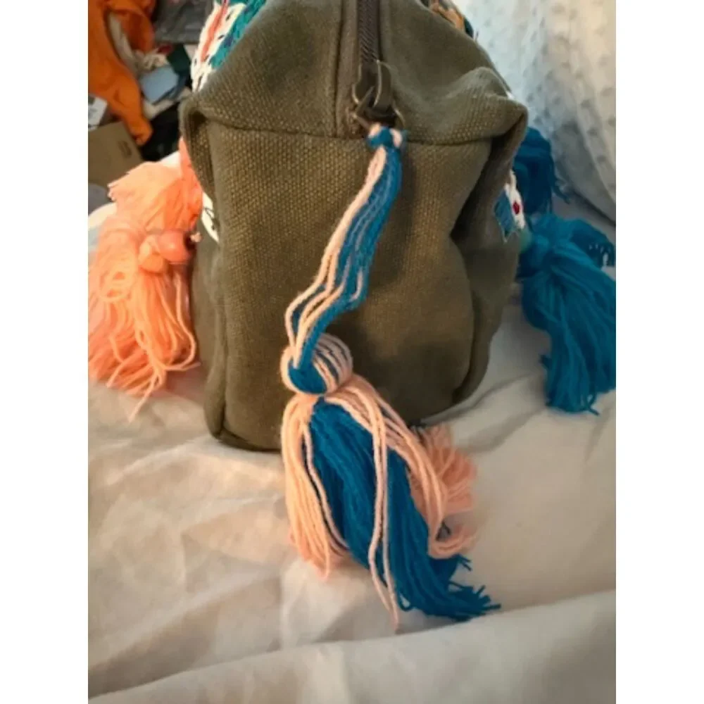 NWOT Anthropologie Raj LA Butterfly Tassel Cosmetic Bag